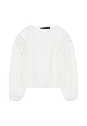 BIMBA Y LOLA, BIMBA Y LOLA JERSEY BOXY BOLAS METALIZADAS BLANCO - Strickpullover - blanco