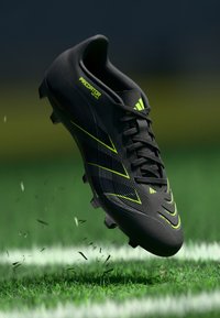 adidas Performance PREDATOR CLUB - Firm-ground football boots - core black/carbon/lucid lemon