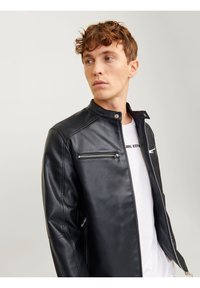 Jack & Jones JCOGRAIN JACKET - Jacka i konstläder - black