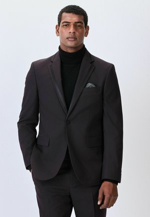 TAILORED FIT - INSET LAPEL DETAIL TUXEDO - Ülikonnapintsakud - burgundy red