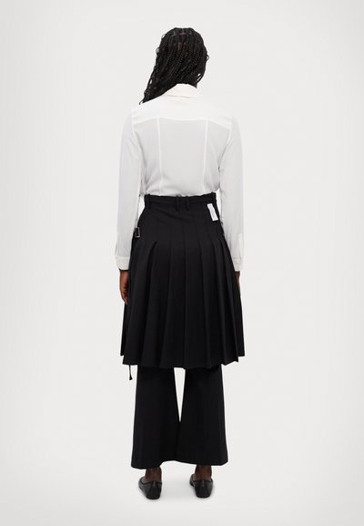 ROKH MIDI PLEATED SKIRT TROUSERS - Kalhoty - black