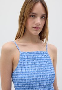 B.ANGEL CHECKED - Vestito casual - light blue