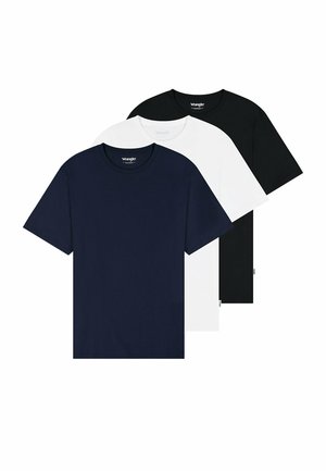 Wrangler 3 PACK TEE - T-shirt basic - white navy black