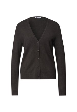 Street One, CADIGAN MIT V-NECK UND KNOPFLEISTE - Gilet - black coffee mel.