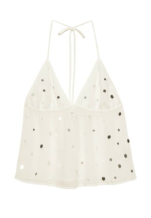 PULL&BEAR, MIRROR HALTER - TOP - Débardeur - white