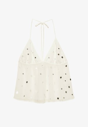 PULL&BEAR, MIRROR HALTER - TOP - Top - white