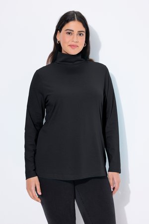 Ulla Popken ROLLKRAGEN - Top s dlhým rukávom - black