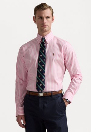 CUSTOM FIT STRIPED PINPOINT OXFORD SHIRT - Vapaa-ajan kauluspaita - pink/white