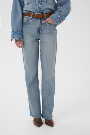 JADE - Džínsy s rovným strihom - washed blue