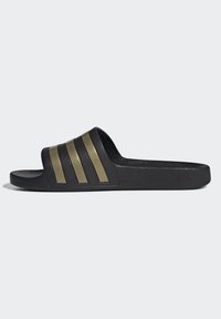 ADILETTE AQUA - Kummikingad - core black gold met core black