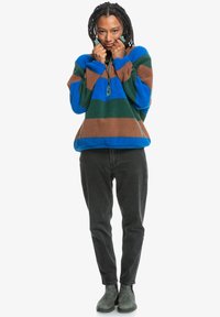 HALF ZIP POLAR - Fleece jumper - printed stripe uni hz forest