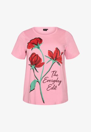 Zizzi, T-shirt imprimé - pink