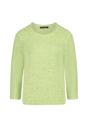 Lysegrøn strikket sweater med lange ærmer og rund hals, mærket Betty Barclay.