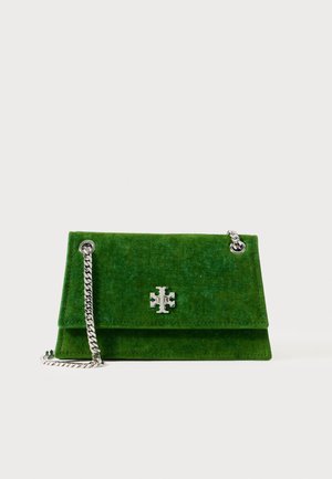 KIRA TURNLOCK FLOCKED MINI BAG - Käekott - emerald
