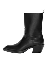 Botine cowboy/biker - black