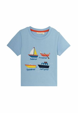 JoJo Maman Bébé APPLIQUE - REGULAR FIT - Printtipaita - blue boat