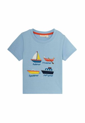 APPLIQUE - REGULAR FIT - Nyomott mintás póló - blue boat