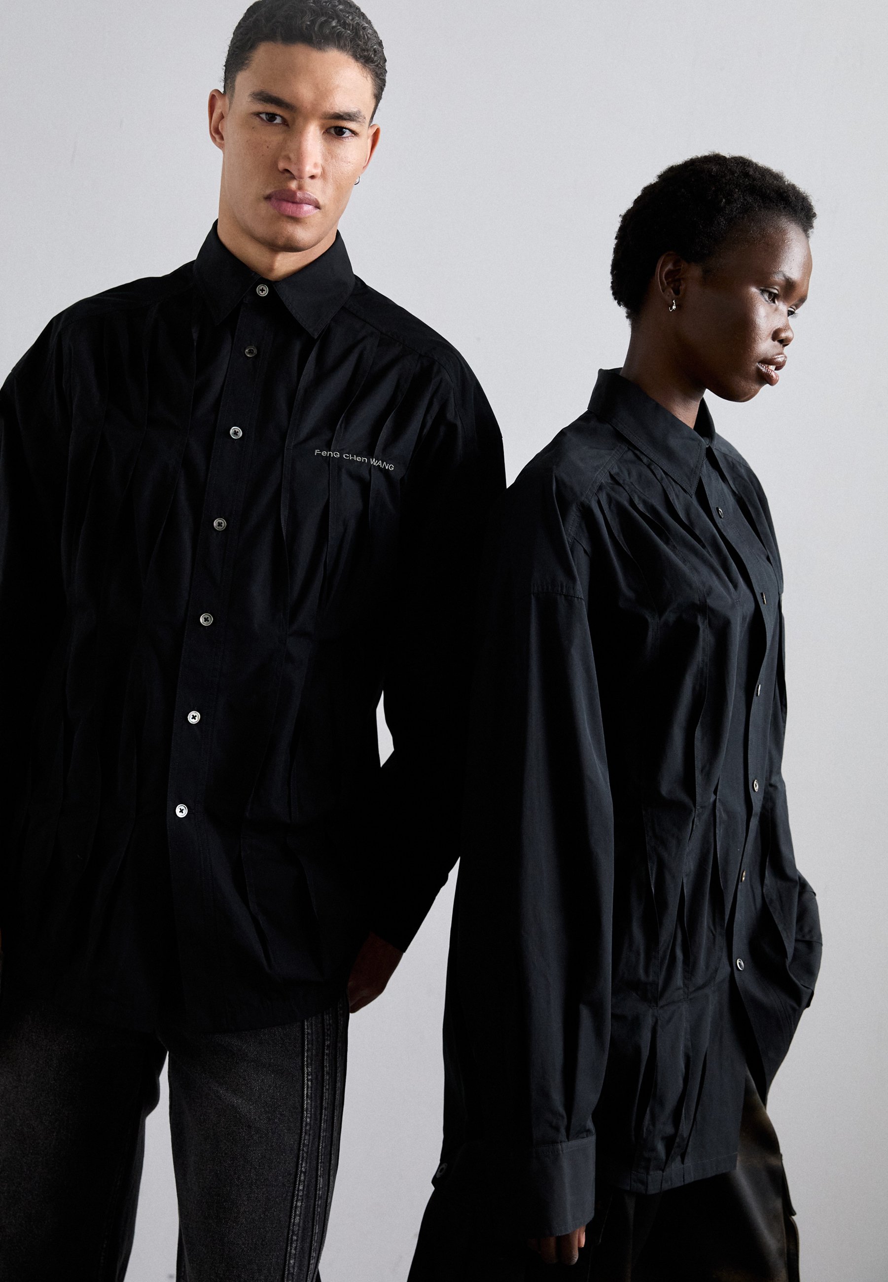 Feng Chen Wang FOLDING SHIRT UNISEX - Shirt - black