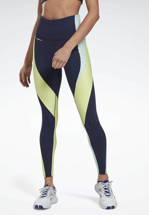 LES MILLS® HIGH-RISE COLORBLOCK LUX LEGGINGS - Tights - blue
