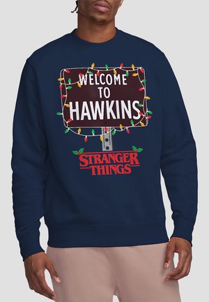 STRANGER THINGS CHRISTMAS WELCOME TO HAWKINS - Sweatshirt - dark blue