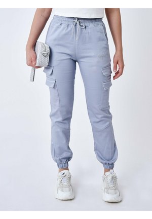 Project X Paris JOGG À POCHES MULTIPLES - Pantalon cargo - bleu glacier
