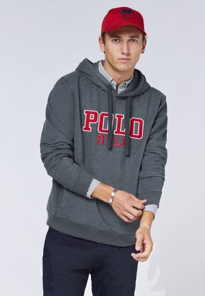 Polo Sylt MIT LABEL SCHRIFTZUG - Kapuzenpullover - total eclipse melange