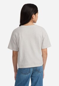 Abercrombie & Fitch CREST BOXY TEE - T-Shirt print - oatmeal heather