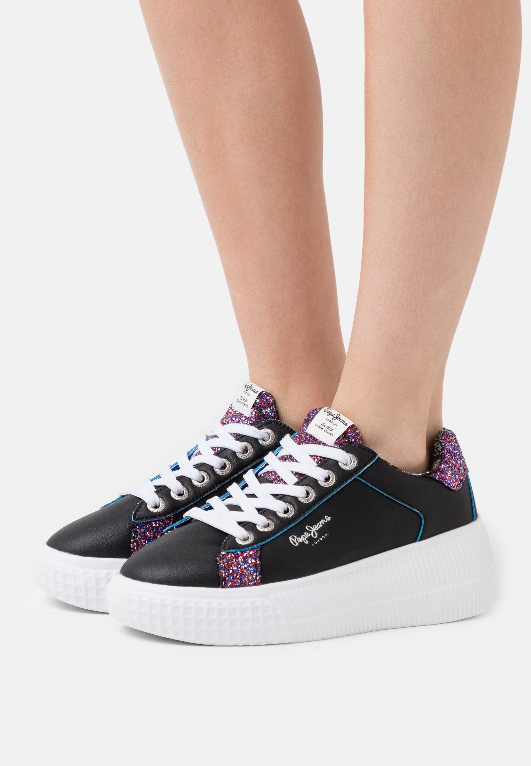 Pepe Jeans NEAL EDGE - Sneakers - black/vit - Zalando.se