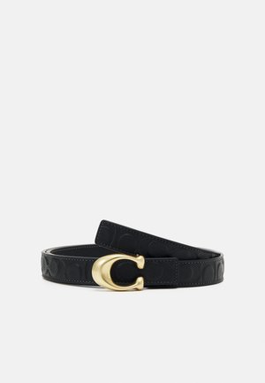 COACH, SCULPTED EMBOSSED BELT - Ceinture - black