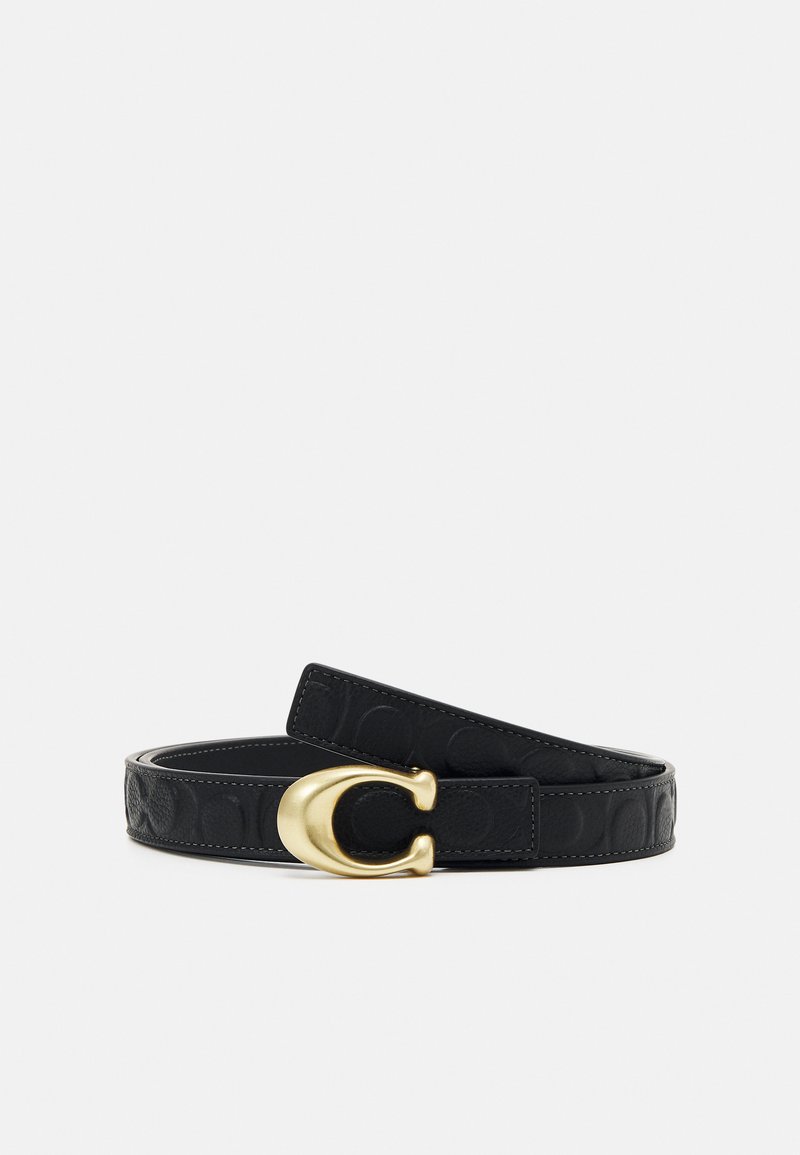 COACH SCULPTED EMBOSSED BELT - Ζώνη - black