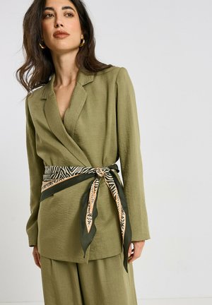 Grain de Malice, FOULARD IMPRIMÉ FORME LOSANGE - Fular - kaki