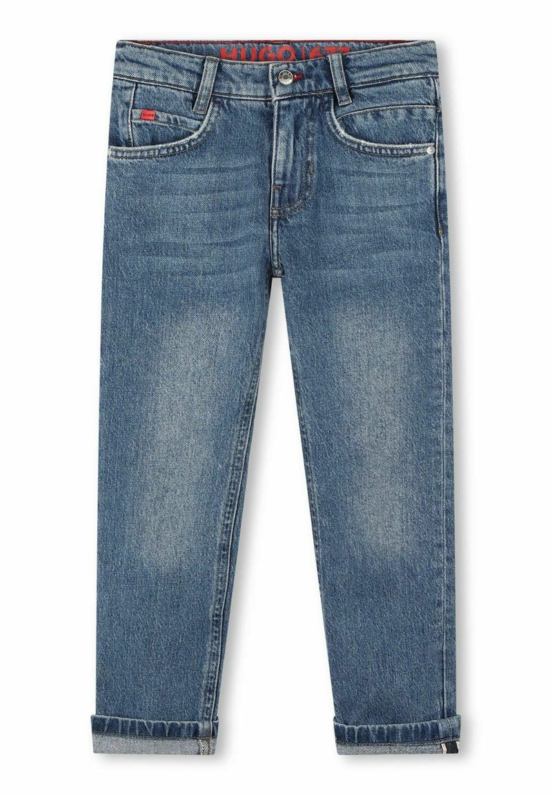 HUGO Kids Straight leg jeans blauw HUGO Kids Straight leg jeans blauw