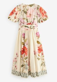 REGULAR FIT - PUFF SLEEVE BUTTON DOWN - Freizeitkleid - ecru cream floral