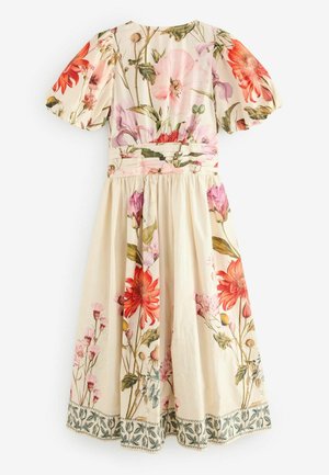 Next REGULAR FIT - PUFF SLEEVE BUTTON DOWN - Jurk - ecru cream floral