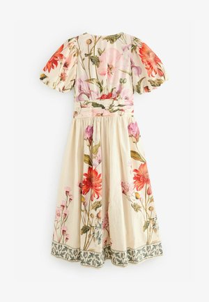Next REGULAR FIT - PUFF SLEEVE BUTTON DOWN - Jurk - ecru cream floral