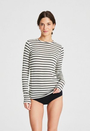 GAI+LISVA SAILOR - Long sleeved top - ecru grafite sailor stripe