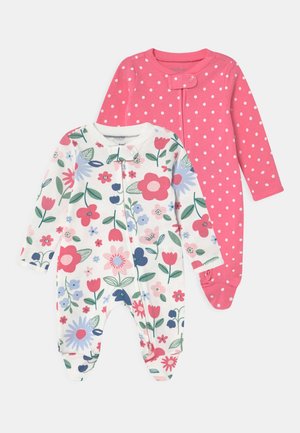 2 PACK - Sleep suit - pink/white