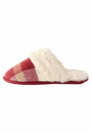 Tohvelit - berry red check