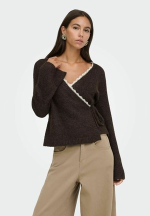 JDY, CARDIGAN JDYDINA CARDIGAN - Gilet - chocolate brown