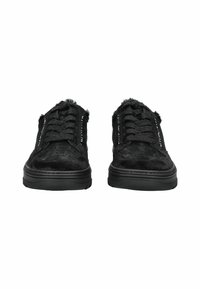 Paul Green Baskets basses - soft suede glossy antic black