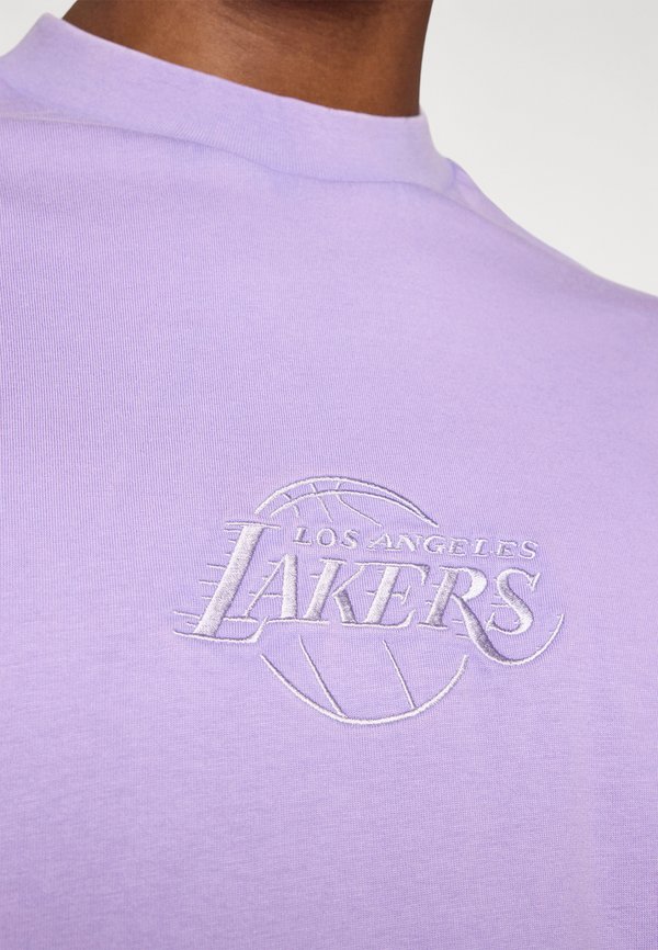 NBA LOS ANGELES LAKERS  WASHED BOX TEE - Club wear - lilac2
