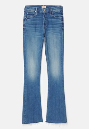 Mother THE HUSTLER ROLLER FRAY - Široké nohavice - light blue