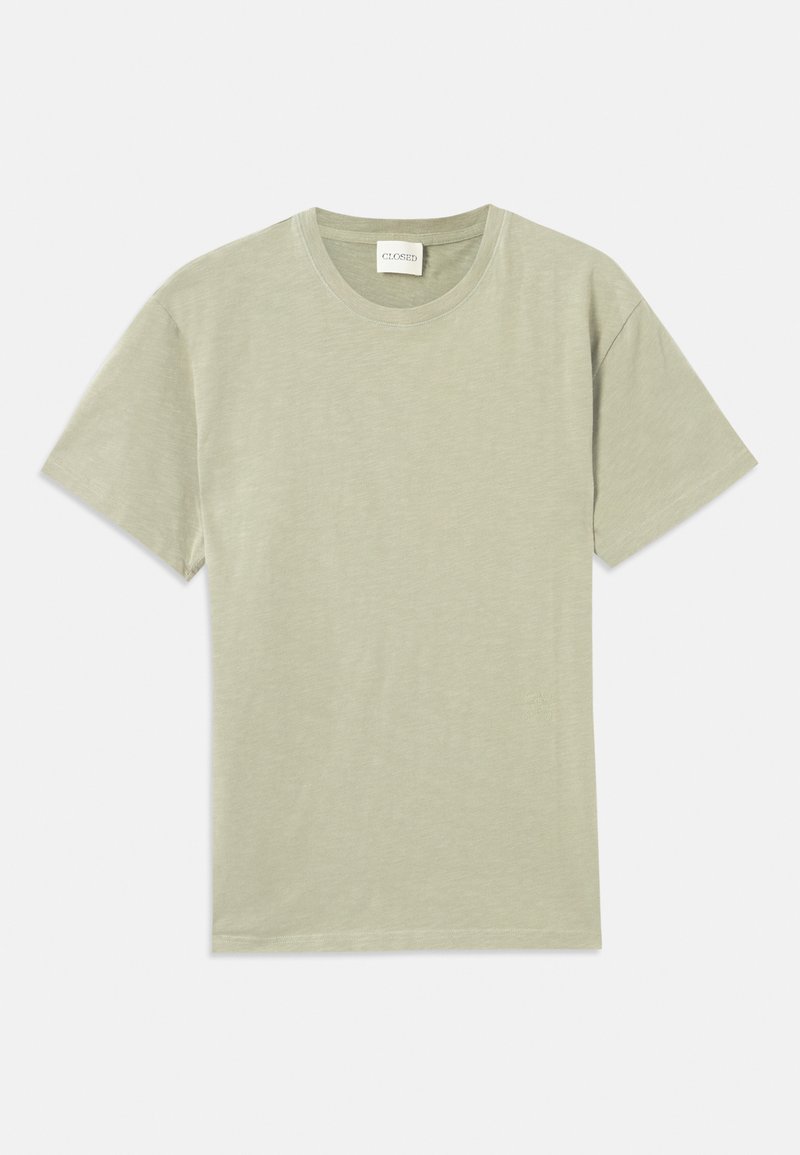closed T-shirt basic lichtgroen gemêleerd