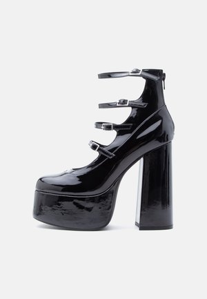 GURREN STRAPPY PLATFORM HEELS - Čevlji s platformo in peto - black