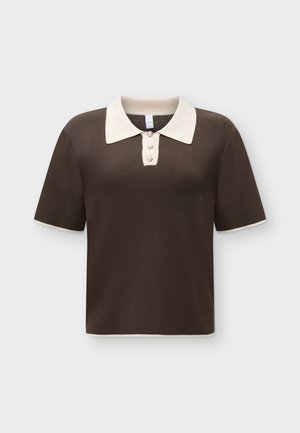 YAS, YASMILLE - Poloshirt - chocolate brown/star white