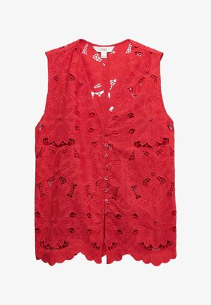 Marks & Spencer, V-NECK CUTWORK - Smanicato - rouge