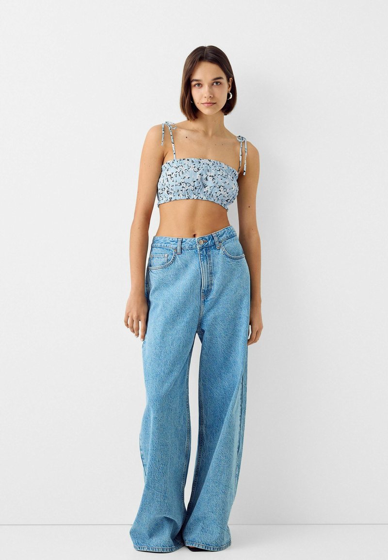Bershka Top blauw gemêleerd