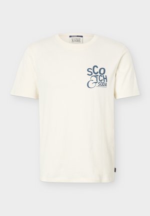Scotch & Soda, LEFT CHEST ARTWORK REGULAR FIT - T-shirt con stampa - eggnog