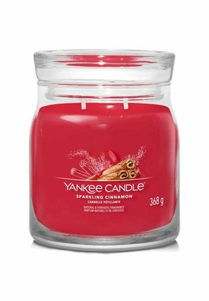 YANKEE CANDLE SIGNATURE MEDIUM JAR SPARKLING CINNAMON 368G - Doftljus - red