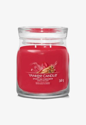 Yankee Candle, YANKEE CANDLE SIGNATURE MEDIUM JAR SPARKLING CINNAMON 368G - Duftlys - red